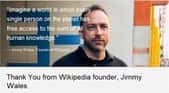 Jimmy Wales, cofondateur de Wikipédia, remercie les donateurs?