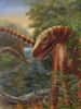 Au premier plan, une reconstitution d'artiste de Asilisaurus kongwe. Crédit : Marlene Donnelly, Field Museum