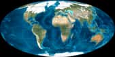La glace recouvrait une grande partie de l'Europe et de l'Amérique du Nord durant la dernière glaciation. Le niveau des mers a diminué de 120 mètres par endroits, modifiant ainsi le contour des côtes. © Northern Arizona University, DR