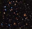 Le Chandra Deep Field South avec des images de Hubble en optique et infrarouge. Les cercles montrent la localisation des plus vieux trous noirs massifs connus aujourd'hui. © Rayons X : Nasa/CXC/U.Hawaii/ E.Treister et al; infrarouge : Nasa/STScI/UC Santa Cruz/G.Illingworth et al; optique: Nasa/STScI/S.Beckwith et al.