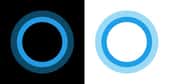 L’assistant vocal Cortana de Microsoft est symbolisé par ce cercle bleu animé. © Microsoft Devin Cook, domaine public, via Wikimedia Commons