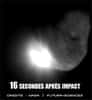 La comète, 16 secondes après l'impact avec Deep Impact