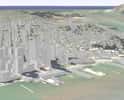 San Francisco en 3D dans Google Earth - les bâtiments sont encore des abstractions.