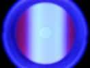 En bleu clair, un jet de plasma dense, source d'énergie du nouveau procédé de propulsion.&copy; Ph. Lavialle/Polytechnique