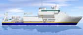 Le navire océanographique de l'Ifremer le "Pourquoi pas ?"Crédit : Alstom Marine
