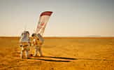 Le Forum autrichien de l’espace (ÖWF), une association de volontaires du spatial et dirigée par des professionnels du domaine, a réalisé pendant un mois au Maroc une série d’expérimentations et de simulations d’activités martiennes (humaines et robotiques). © ÖWF, Katja Zanella-Ku