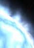 Vue d'artiste de la surface de l'étoile H1504+65, qui se serait débarassé de son enveloppe d'hydrogène et d'hélium, laissant un noyau stellaire essentiellement nu. Crédit : obspm-M.S. Sliwinski and L. I. Slivinska