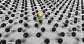 Pour créer un défaut sur une feuille de graphène et révéler ainsi une propriété topologique des fonctions d’onde de ses électrons, des chercheurs ont eu recours à un simple atome d’hydrogène greffé à la surface. © Université Grenoble Alpes/CEA