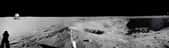 Panorama de la base de la Tranquillité, site des premiers pas de l'Homme sur la Lune le 21 juillet 1969, reconstitué à partir des images prises par Neil Armstrong. © Neil Armstrong, Apollo 11, Nasa