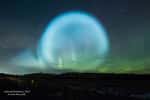 L’étrange bulle bleue qui s’est étendue le 26 octobre dans le ciel de Sibérie. © Alexey Yakolov,&nbsp;The Siberian Times