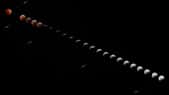 L'Eclipse Totale de Lune du 28 Octobre 2004. Ferme de Richemont, à 25 km au sud de Bordeaux Ciel dégagé pendant l'entrée dans l'ombre, jusqu'au début de la totalité. Pendant la totalité: quelques courtes éclaircies permettant tout juste de faire des poses de 10s, puis ciel bouché empêchant de voir la fin de la totalité. Lunette Kepler 120/1000 motorisée, en suivi lunaire. Reflex argentique vivitar 3800N (mecanique) au foyer Film: centuria 200 iso Pose 10s, occultation manuelle ©Copyright - Jean-Baptiste GORDIEN. Tous droits réservés. http://www.astrosurf.com/astrojb