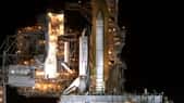 Columbia. La navette spatiale Columbia, de retour de son vol historique le 15 avril 1981, première mission d'une navette spatiale. Nasa.