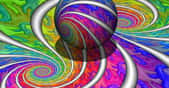Découvrez l'histoire des mathématiques en 10 dates clés. Ici, une séduisante spirale créée en appliquant une projection stéréographique à une courbe loxodromique. © Paul Nylander, Dunod