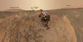 Le rover Curiosity se situe actuellement sur Pahrump Hills. En jaune les dispositifs géologiques déjà étudiés. © Nasa, JPL