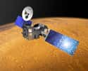 La sonde TGO de l'Agence spatiale européenne (mission ExoMars 2016) a été lancée en mars 2016 et a atteint Mars en octobre 2016. Elle a rejoint son orbite définitive autour de Mars en avril 2018, après une phase d'aérofreinage de plusieurs mois. © ESA, D. Ducros
