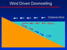 Schéma de la formation d’un downwelling côtier lorsque le vent souffle vers la côte. © US Army, Wikimedia domaine public