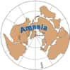 La configuration du prochain supercontinent proposée par des géophysiciens. Ce sera l'Amasie (Amasia en anglais). © Mitchell et al., Nature