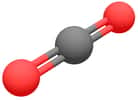 Structure en 3D du dioxyde de carbone. © Frédéric Marbach, GNU 1.2