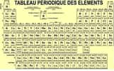 Tableau périodique des éléments, sur lequel figure le sulfure. Les éléments anciennement appelés métalloïdes forment une diagonale composée de B, Si, Ge, As, Sb, Te et Po. Les éléments métalliques sont à sa gauche. © DR