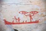 Les pétroglyphes d'Alta en Norvège révèlent des gravures d'embarcations. Elles ont été réalisées il y a 6 000 ans, mais la navigation serait bien plus ancienne que cela. © Oleg Kozlov, Adobe Stock