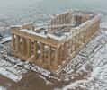 L'Acropole, à Athènes sous la neige. © dr tzankatian