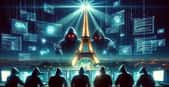 Illustration générée à l'aide d'une IA de la menace de cyberattaques massive durant les JO de Paris. © XD, Futura avec DALL-E
