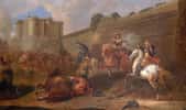 Combat lors de la Fronde à Paris, au faubourg Saint-Antoine, devant la Bastille en 1652. Anonyme, Château de Versailles. © RMN, Grand Palais (Château de Versailles), domaine public