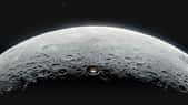 Cette illustration représente un radiotélescope conceptuel de cratère lunaire sur la face cachée de la Lune. Le concept, en première phase de développement, est étudié dans le cadre d’une subvention du programme Niac de l'Agence spatiale américaine. © Vladimir Vustyansky