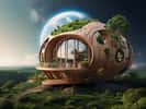 La maison du futur ressemblera-t-elle à cette habitation futuriste ? © A. Arquey, Leonardo AI (image générée avec IA)