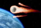 Illustration d’une météorite explosant dans l’atmosphère terrestre. © lumedix, fotolia