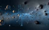 Une vue d'artiste illustrant les petits corps célestes faisant partie de la famille des centaures. On sait maintenant qu’ils ne sont pas en majorité des astéroïdes piégés temporairement sur des orbites instables et très elliptiques entre Jupiter et Neptune. Certains d'entre eux, comme déjà observé, s’entourent d'une chevelure cométaire en s'approchant du Système solaire interne (en noir sur la droite de l'image) : il s'agit donc de comètes. © Nasa