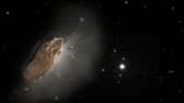 L'illustration de cet artiste montre le premier visiteur interstellaire identifié, 1I/'Oumuamua, découvert en 2017. L'objet capricieux s'est balancé à moins de 24 millions de kilomètres du Soleil avant de sortir du Système solaire. 1I/'Oumuamua défie encore toute simple catégorisation. Il ne se comportait pas comme une comète et avait une variété de caractéristiques inhabituelles. Comme la rotation complexe de l'objet a rendu difficile la détermination de la forme exacte, il existe de nombreux modèles de ce à quoi il pourrait ressembler. © Nasa, ESA et J. Olmsted et F. Summers (STScI)