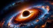 Illustration d'un trou noir supermassif affamé. © XD, Futura avec DALL-E