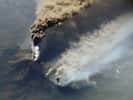 Éruption de l'Etna 2002, vue satellite