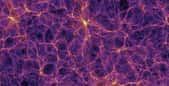 Les simulations numériques de la formation des grandes structures de l’Univers permettraient de comprendre comment la matière noire pourrait avoir donné les premiers trous noirs supermassifs. Ici, une image extraite d'une de ces simulations réalisées avec des superordinateurs dans le cadre du Millennium Simulation Project — l'objectif de ce dernier est d'en savoir plus sur la manière dont les galaxies et les amas de galaxies se forment et se rassemblent pour créer, à grande échelle, des structures en forme de filaments. L'image est suffisamment précise pour comprendre bien des aspects de l'univers observable en utilisant la théorie de Newton de la gravitation. © Max Planck Institute for Astrophysics, Springel et al.
