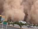 Un impressionnant mur de sable dans la ville d'Al-Rass en Arabie saoudite le 3 mai dernier. © AskarAlsalimi 