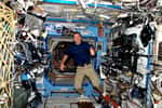 Thomas Pesquet à bord de la Station spatiale internationale. © Cnes
