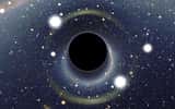 Un trou noir peut se manifester par des effets de lentille gravitationnelle. © Alain Riazuelo