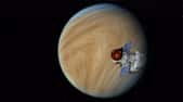 La planète Vénus et une vue d'artiste de la mission Venera-D. @ JPL, Nasa