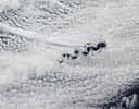 Des tourbillons de von Kármán dans le sud de l'océan atlantique. © Nasa