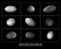 Ces images sont extraites d'une simulation des mouvements de rotation chaotiques de Nix, une des lunes de Pluton. Ces mouvements sont causés à la fois par le champ de gravitation complexe et dynamique du système Pluton-Charon et par la forme de Nix. © Nasa, ESA, M. Showalter (SETI Institute) et G. Bacon (STScI)