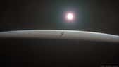 Vue d'artiste. EnVision est la mission qui va scruter Vénus, cette&nbsp;voisine la plus proche de la Terre, et déterminer pourquoi elle est si différente. © ESA, VR2Planets, DamiaBouic