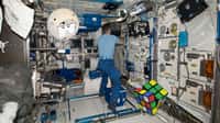 L'intelligence artificielle Cimon est un système d’aide aux astronautes. Elle volera à bord de l'ISS de juin à octobre 2018, pour le compte de l’administration spatiale du DLR. © Airbus