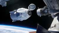 Docking d'une capsule Crew Dragon à la Station spatiale internationale. © Nasa, ESA