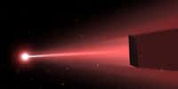 Sera-t-il bientôt possible d'envoyer un vaisseau sur Mars en seulement 3 jours, d'y faire venir des êtres humains en un mois et de rendre le voyage interstellaire accessible grâce à la propulsion photonique ? C'est le pari du physicien Philip Lubin qui présente son projet Deep In. Ici, illustration d’une voile poussée par un laser. © Q. Zhang