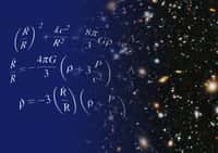 Les équations d'Einstein pour la cosmologie du modèle standard contiennent un terme décrivant ce que l'on peut interpréter comme une énergie particulière dans l'Univers. L'étude des galaxies a montré que ce terme existait bien, on dit souvent qu'il s'agit de l'énergie noire, qui accélère l'expansion du cosmos depuis quelques milliards d'années. © Shane L. Larson