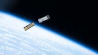 ELO est un minisatellite pour l'Internet des objets partout sur Terre. Ici, un CubeSat d'observation de la Terre lancé depuis la Station spatiale internationale (ISS). © Nasa