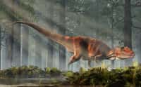 Un carcharodontosauridé pourrait être l'un des théropodes les plus rapides connus à ce jour car des empreintes indiquent que le spécimen se déplaçait à une vitesse comprise entre 23,4 et 44,6 km/h. © Daniel, Adobe Stock