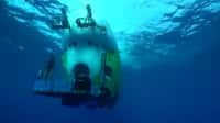 Fendouzhe, le sous-marin chinois qui a retransmis des images en direct depuis les abysses. © CGTN