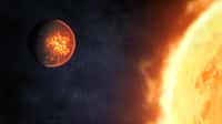 Une vue d'artiste montrant à quoi pourrait ressembler l'exoplanète 55 Cancri e, basée sur notre compréhension actuelle de la planète. © Nasa, ESA, CSA, Dani Player (STScI)